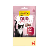 12X GimCat Duo Kattensnack Rund & Kaas 50 gr