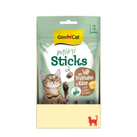 12X GimCat Mini Sticks Kattensnack Kalkoen & Kaas 50 gr
