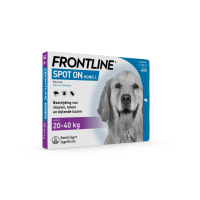 Frontline Spot On Anti Vlooien en Teken Druppels Hond L 20   40 kg 3 pipetten
