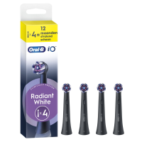 1+1 Gratis: Oral B Opzetborstels iO Radiant White Zwart 4 stuks