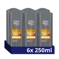 6X Dove Douchegel Men+ Care Sandalwood & Vanilla 400 ml