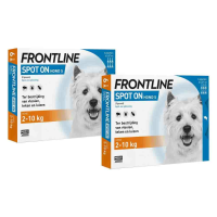 2X Frontline Spot On Anti Vlooien en Teken Druppels Hond 2   10 kg 6 pipetten