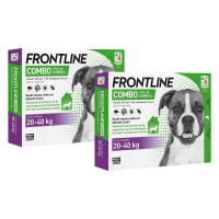 2X Frontline Combo Spot On Anti Vlooien en Teken Druppels Hond 20   40 kg 6 pipetten
