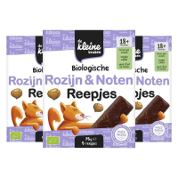 3X de Kleine Keuken Bio Rozijn & Noten Reepje 75 gr
