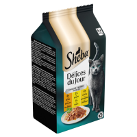 Sheba Adult Delices du Jour Kattenvoer Nat Kip & Kalkoen in Gelei 6 x 50 gr