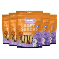 5X Braaaf Hondensnack Twisted Sandwich Kip   Vis 85 gr