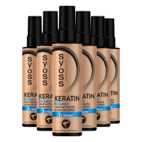 6X Syoss Keratin & Volume Heatprotection Spray 200 ml