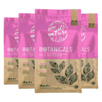 4X Bunny Nature Botanicals Konijnensnack Weegbree   Rozenbloesem 120 gr