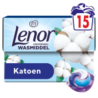 2+2 Gratis: Lenor Wasmiddel All in 1 Pods Katoen Fris 15 stuks