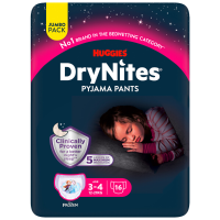 Huggies DryNites Nachtbroekjes Meisjes 3 4 jaar 16 stuks
