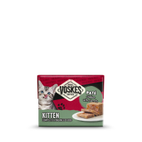 8X Voskes Original Paté Kitten Kip & Wortelen 8 x 95 gr