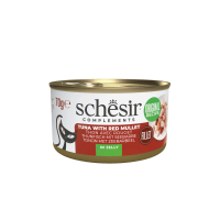 12X Schesir Complementary Kattenvoer Tonijn & Rode Mul in Gelei 70 gr