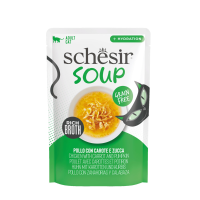 12X Schesir Complementary in Soep Kattenvoer Nat Kip & Pompoen 40 gr