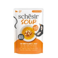 12X Schesir Complementary in Soep Kattenvoer Nat Tonijn & Pompoen 40 gr