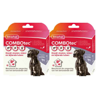 2X Beaphar Combotec Anti Teken  en Vlooiendruppels Hond 40 60 kg 2 pipetten