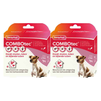 2X Beaphar Combotec Anti Teken  en Vlooiendruppels Hond 2 10 kg 2 pipetten
