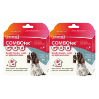 2X Beaphar Combotec Anti Vlooien en Teken Druppels Hond 10 20 kg 2 pipetten