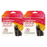 2X Beaphar Combotec Anti Vlooien en Teken Druppels Kat/Fret 2 pipetten