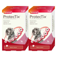 2X Beaphar ProtecTix Hond Anti Vlo & Teek 4 10 kg 4 pipetten