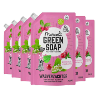 6X Marcel's Green Soap Wasverzachter Patchouli & Cranberry Navulling 750 ml