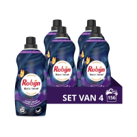 4X Robijn Klein & Krachtig Wasmiddel Black Velvet 39 Wasbeurten 1,19 liter