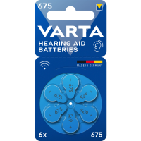 10X Varta Gehoorbatterij Gehoorapparaat 675 Blister 6 stuks