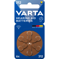50X Varta Gehoorbatterij Gehoorapparaat 312 Blister 6 stuks