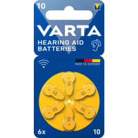 10X Varta Gehoorbatterij Gehoorapparaat 10 Blister 6 stuks