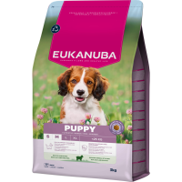 3X Eukanuba Hondenvoer Droog Life Care Dog Puppy & Junior Small/Medium Lam en Rijst 3 kg