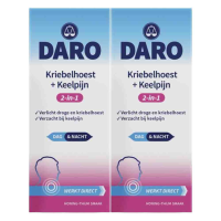 2X Daro 2 in 1 Kriebelhoest + Keelpijn 150 ml