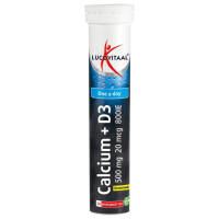 2X Lucovitaal Calcium 500mg + D3 Citroensmaak 20 bruistabletten