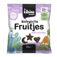 De Kleine Keuken Bio Fruitjes 18+m Wortel 20 gr