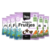 6X de Kleine Keuken Bio Fruitjes 18+m Wortel 20 gr