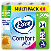 4X Edet Comfort Plus Toiletpapier 3 Laags 6 stuks