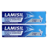 2X Lamisil Voetschimmelcrème Terbinafinehydrochloride 10 mg/g 15 gr