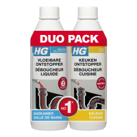10X HG Vloeibare Ontstopper & Keukenontstopper Promopack 2 x 500 ml