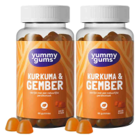 2X Yummygums Kurkuma Gember Gummies 60 stuks
