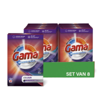 8X Gama Poeder Wasmiddel Regular 18 Wasbeurten 1,08 kg