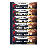 6X Lucovitaal Protein High Reep Crunchy Amandel Toffee 64 gr