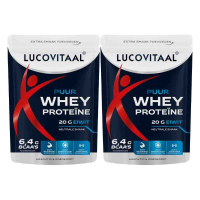 2X Lucovitaal Proteïne Whey Poeder Puur 250 gr