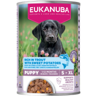 Eukanuba Hondenvoer Nat Life Care Dog Puppy Forel en Zoete Aardappel 400 gr