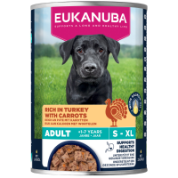 3+1 Gratis: Eukanuba Hondenvoer Nat Life Care Dog Adult Kalkoen en Wortel 400 gr