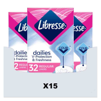 15X Libresse Regular Inlegkruisjes 32 stuks