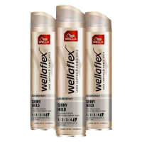 3X Wella Flex Haarspray Shine Ultra Strong 250 ml