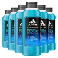 6X Adidas Shower Gel Active Skin & Mind Cool Down 400 ml