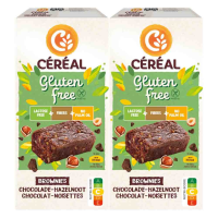 2X Céréal Brownies Chocolade en Hazelnoot Gluten en Lactosevrij 150 gr