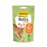 8X GimCat Rolls Kattensnack Kip 40 gr