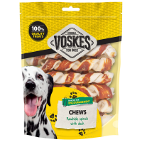 15X Voskes Hondensnack Spiralen Runderhuid & Eend 20 stuks