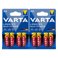 2X Varta Longlife Max Power Alkaline Batterijen AA 4 stuks