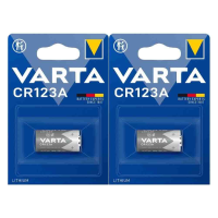 2X Varta Lithium Batterijen Cylindrical CR123A